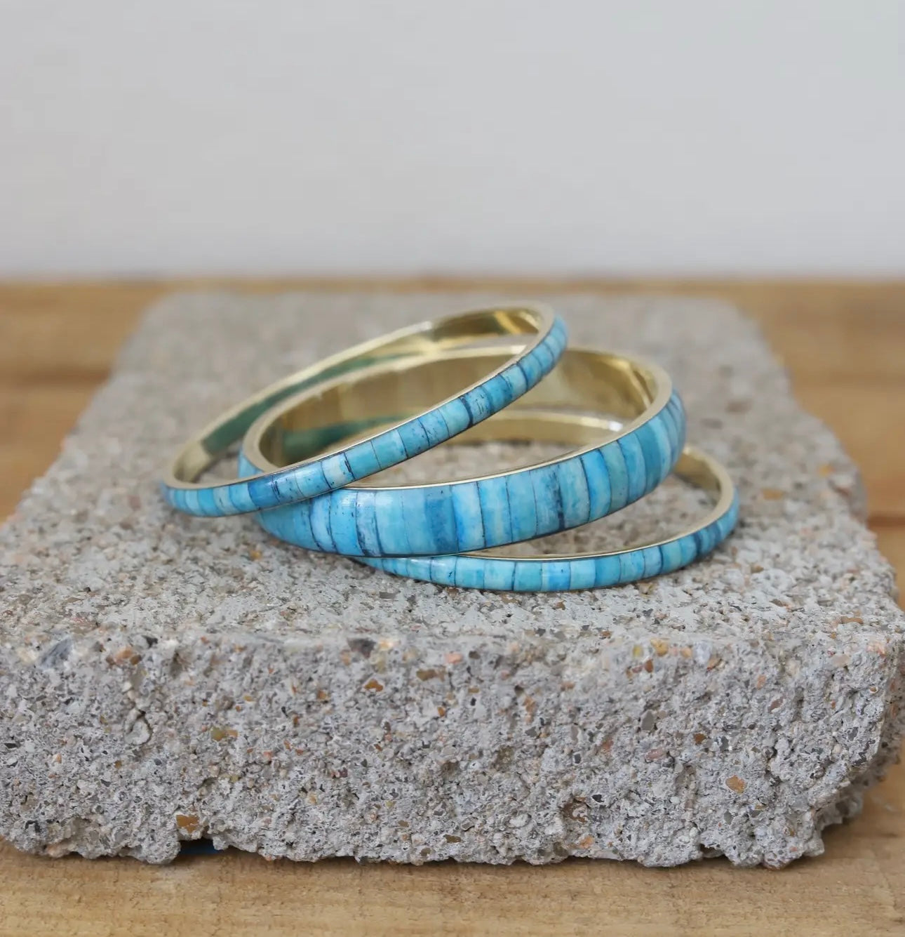 Turquoise bangle trio