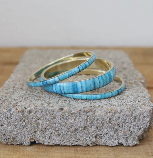 Turquoise bangle trio
