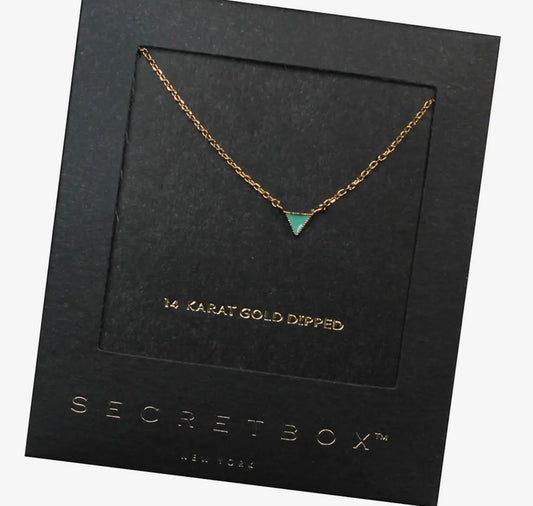 Gold dipped turquoise necklace