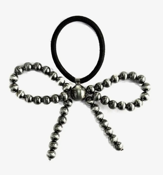 Western Pearl bow hair tie