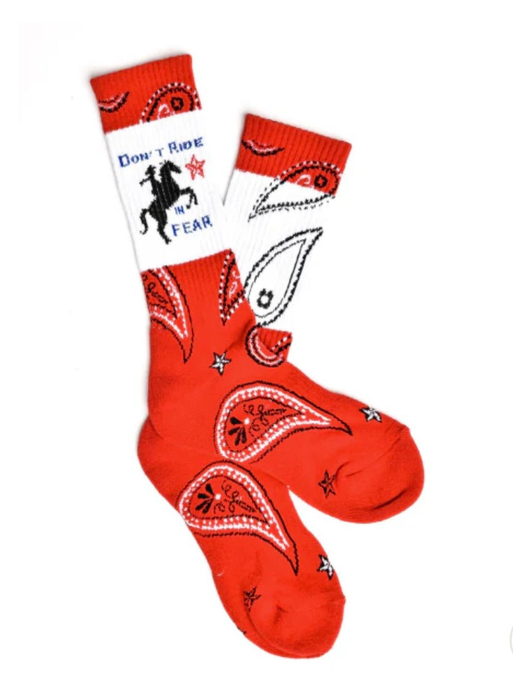 Lucky Chuck Don’t Ride in Fear boot socks