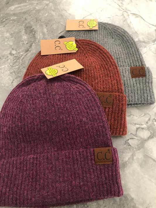 CC ribbed basic beanie