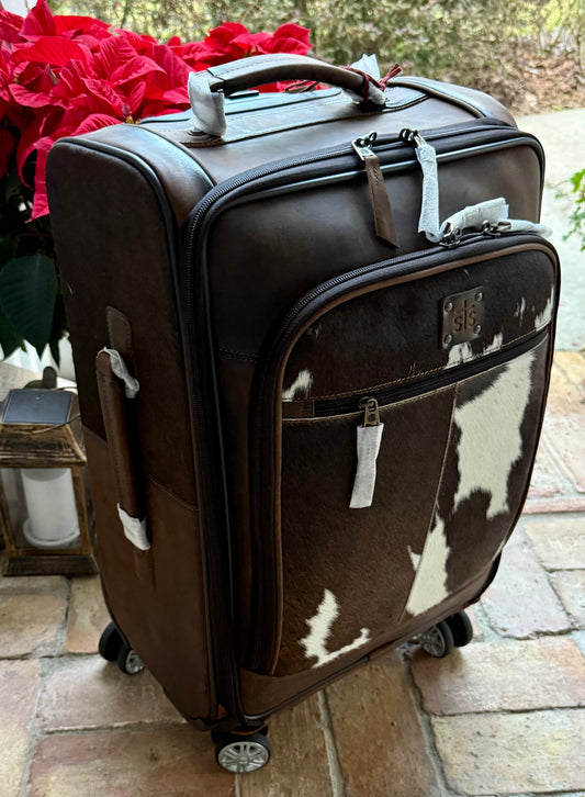 STS cowhide rolling suitcase 3