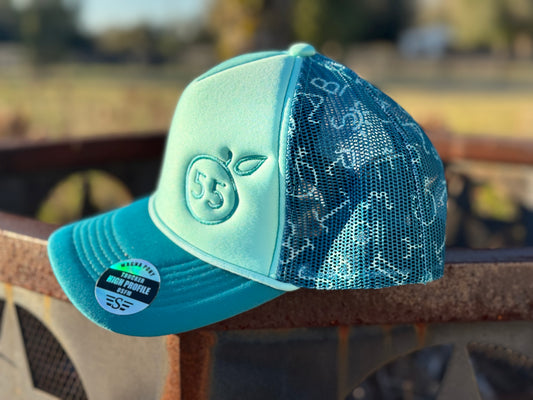 55 Branded turquoise brand hat