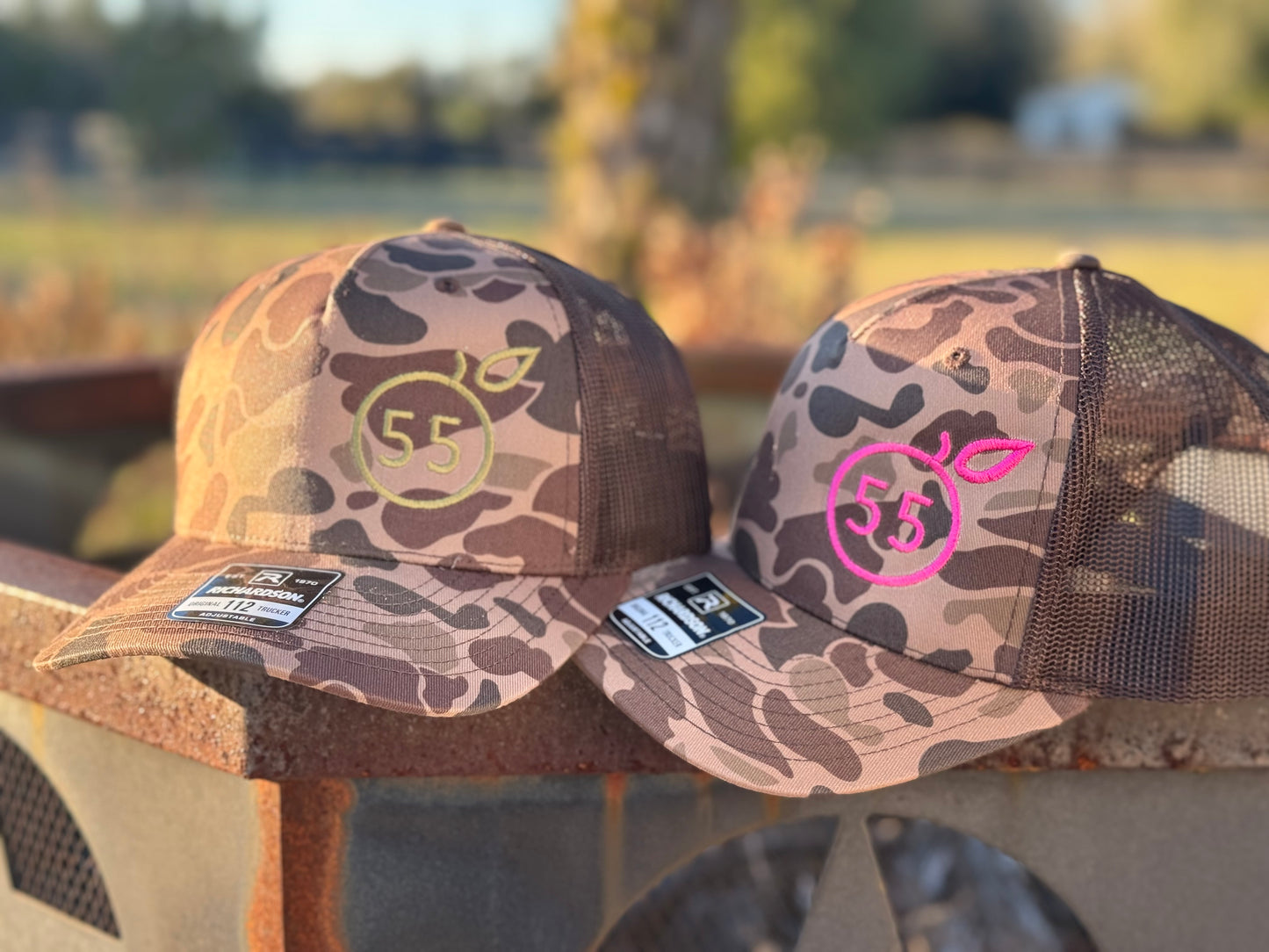 55 Branded camo hats