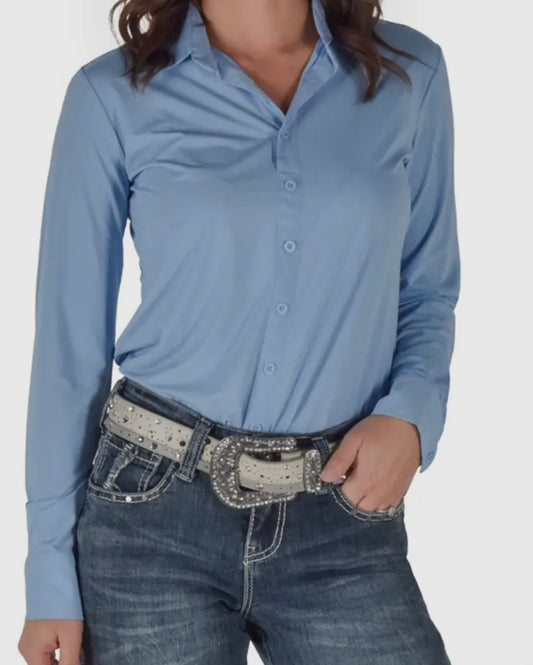 Cowgirl Tuff light blue breathable