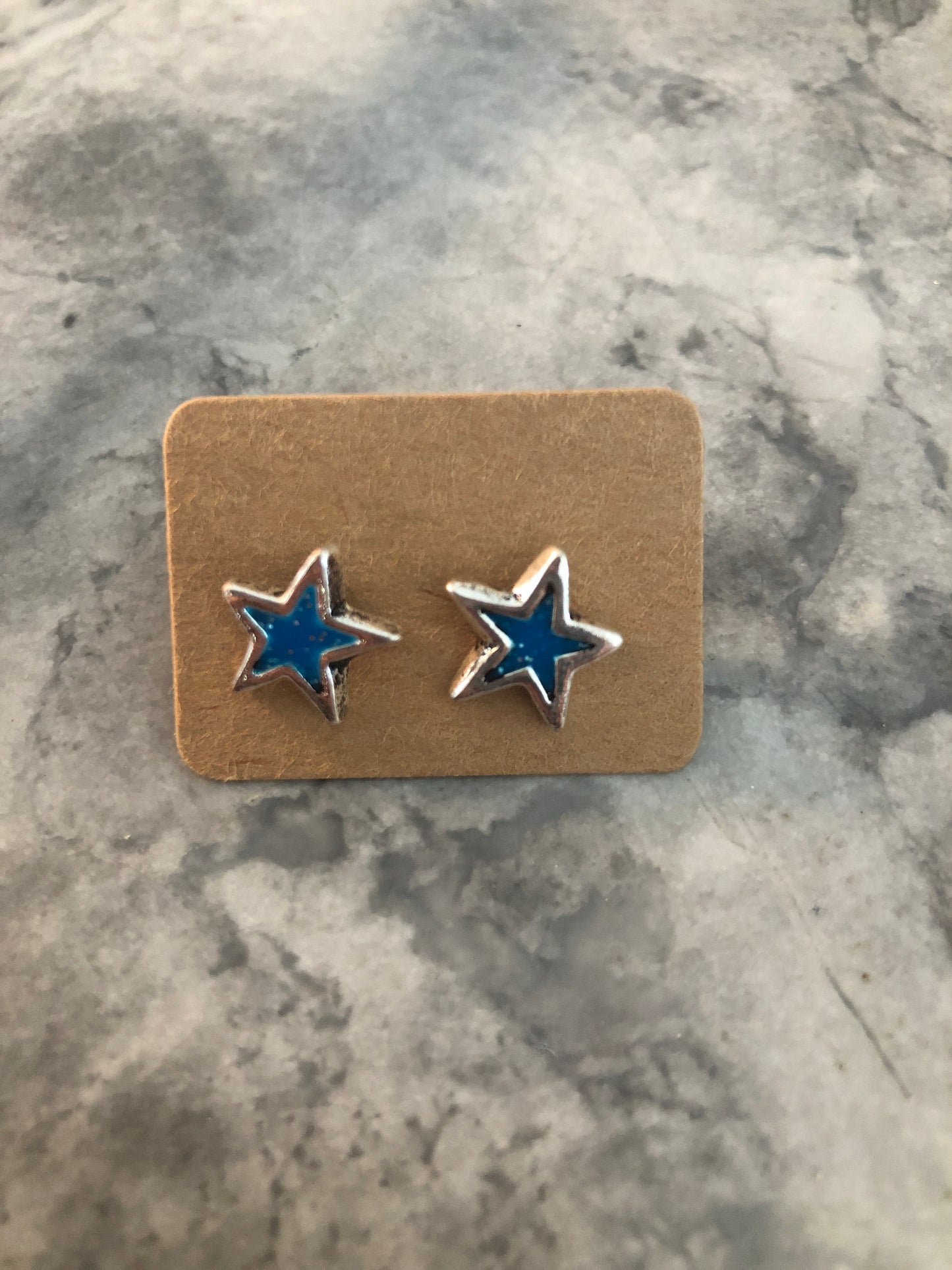 Blue star studs