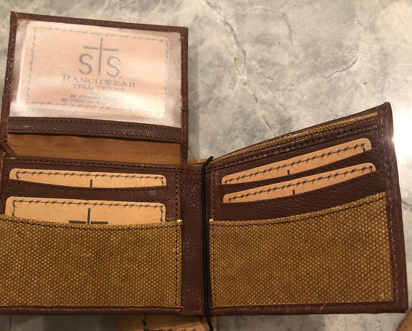 STS Calvary brown canvas trifold