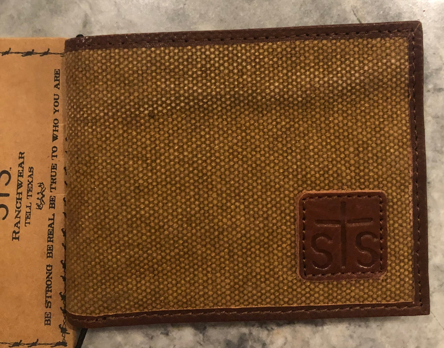 STS Calvary brown canvas trifold