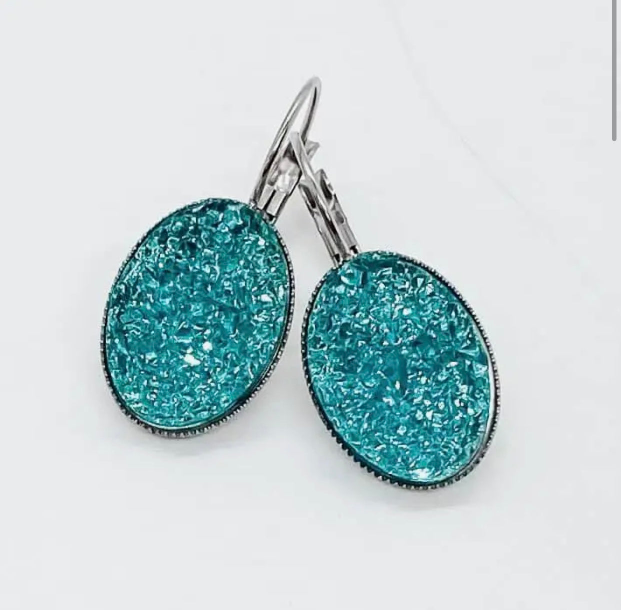 Aqua dangle earrings