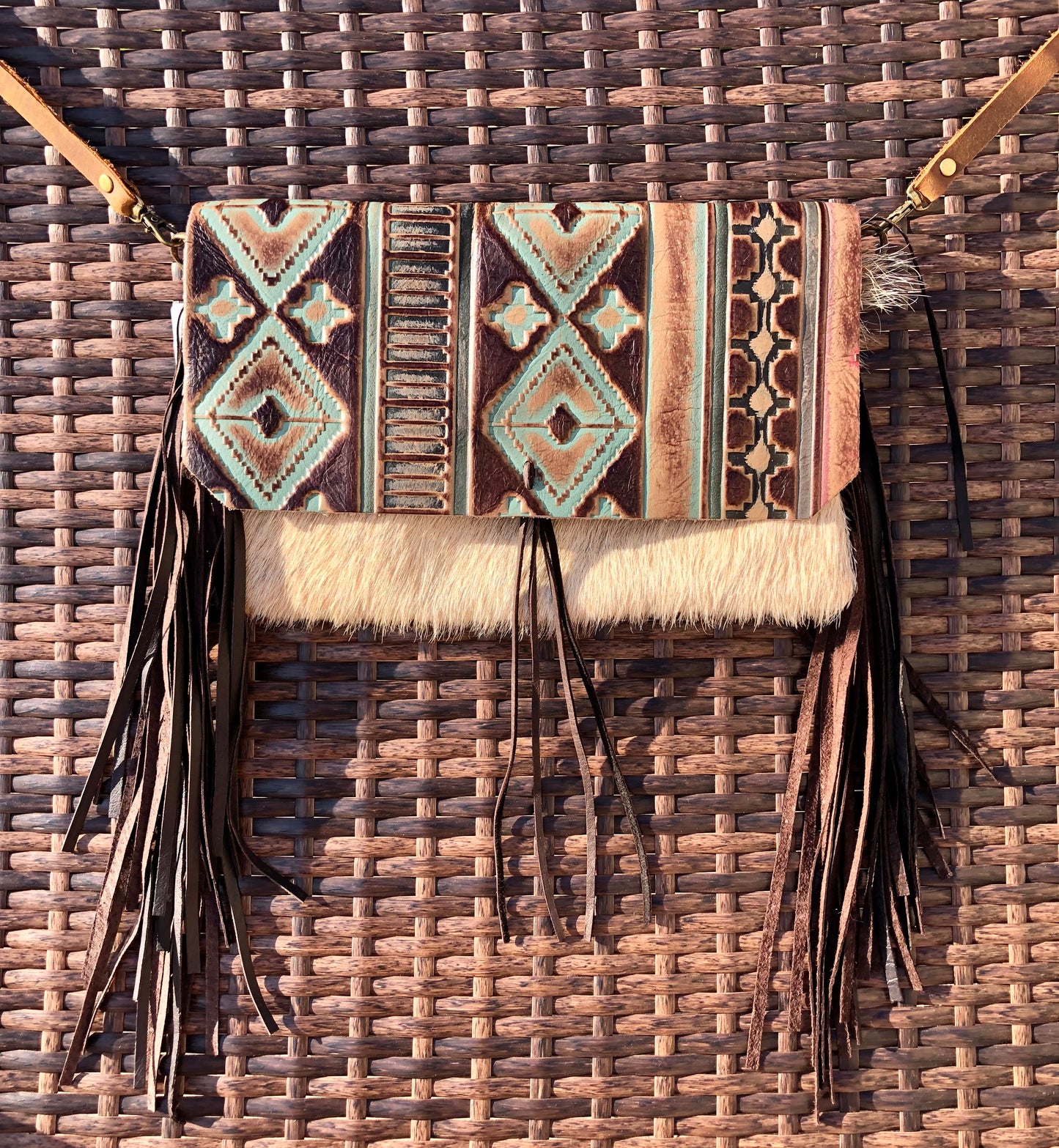 Jewelry Junkie clutch with Navajo flap