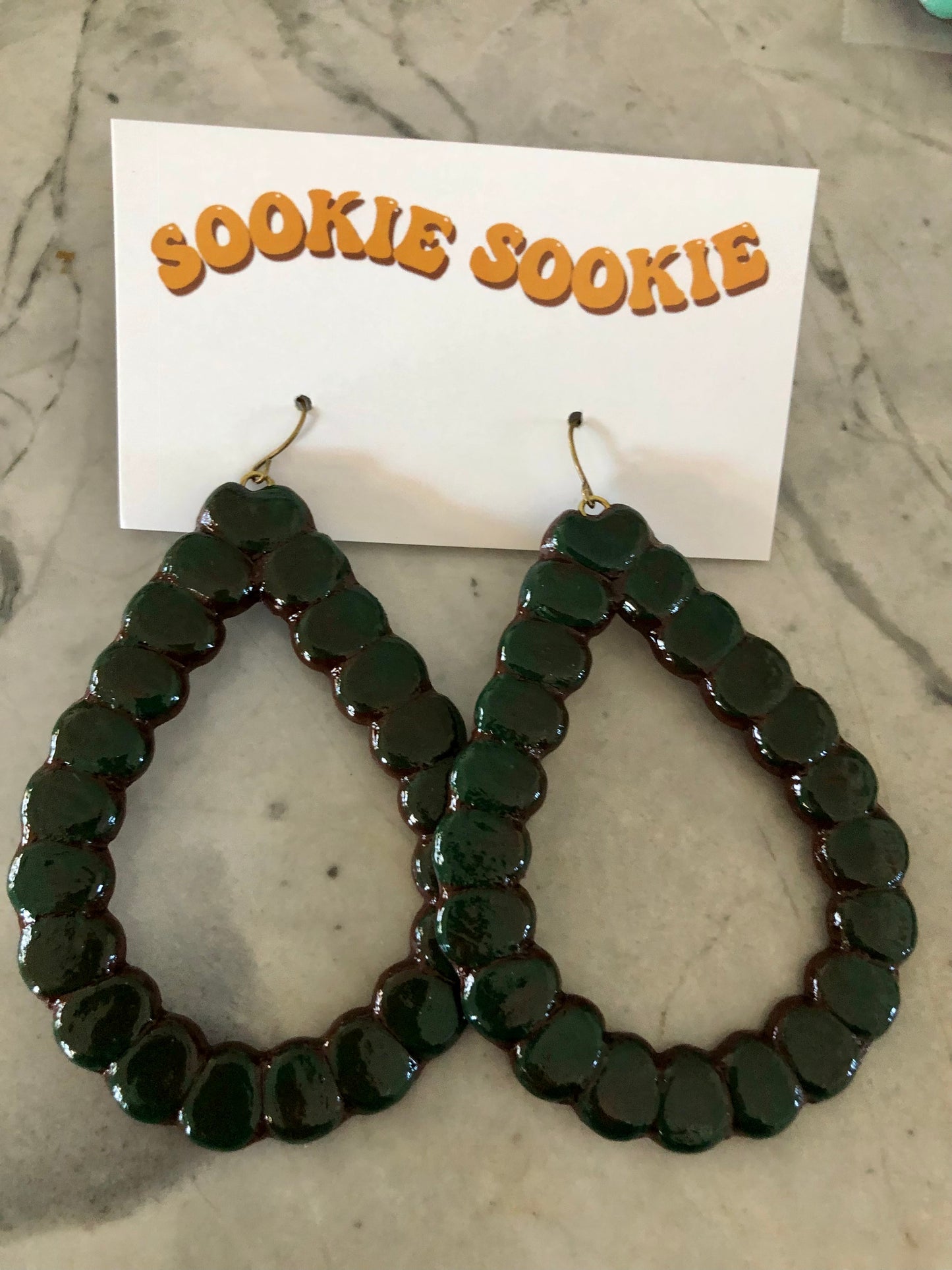 Sookie Sookie ravena emerald earrings