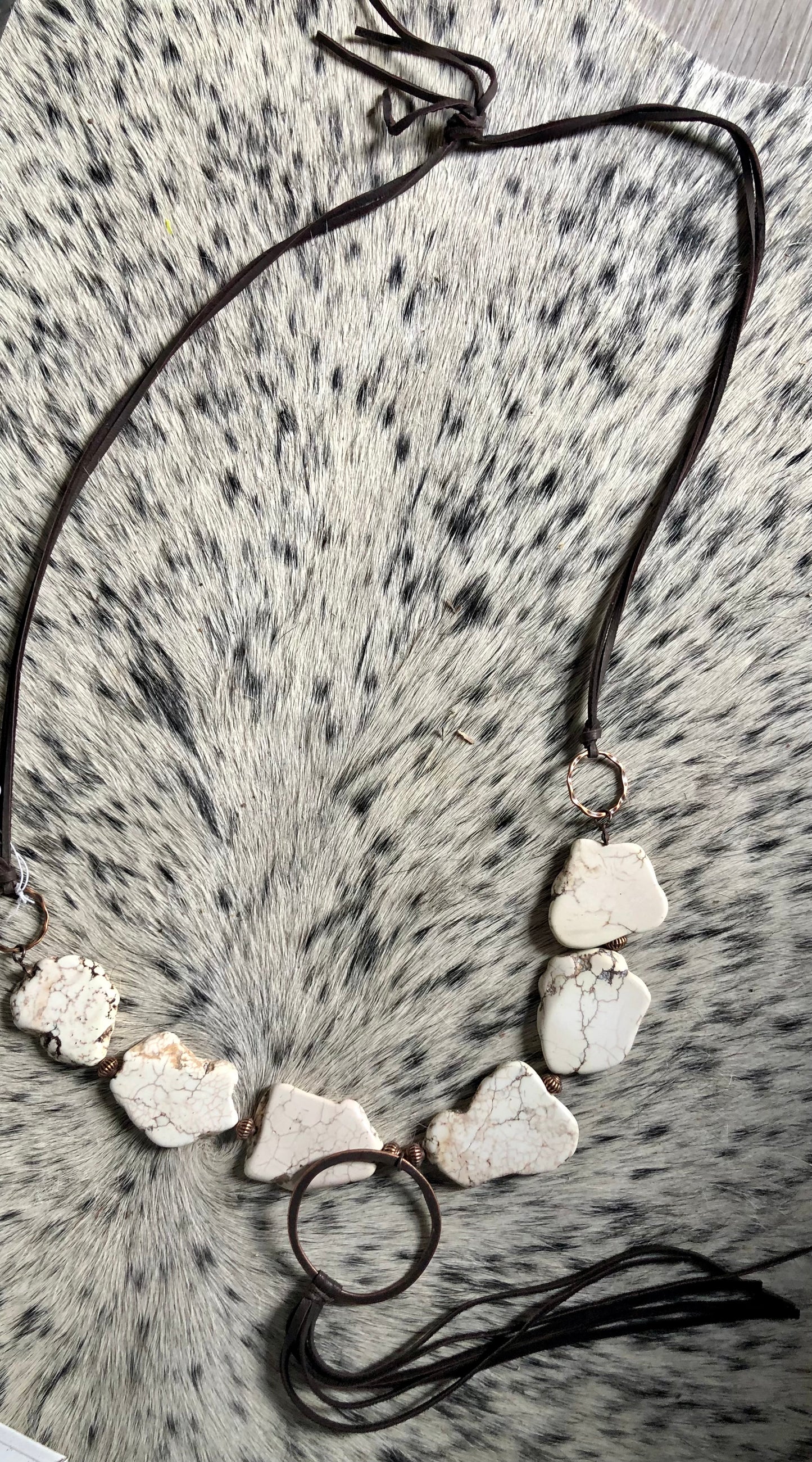 Jewelry Junkie white slab necklace