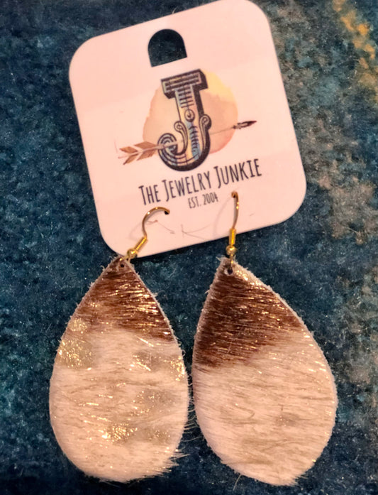 Mixed metallic hide earrings