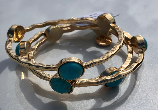 West and co gold or silver bangle bracelet sets